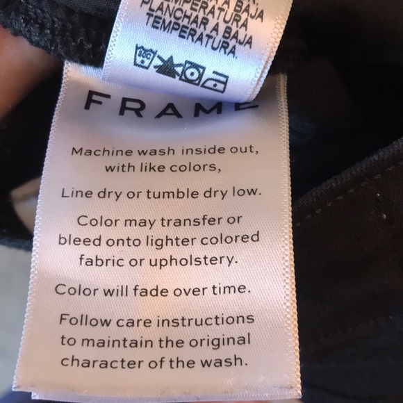 Frame Le Skinny Jeanne Raw Stagger Film Noir Size 24 - Picture 9 of 9